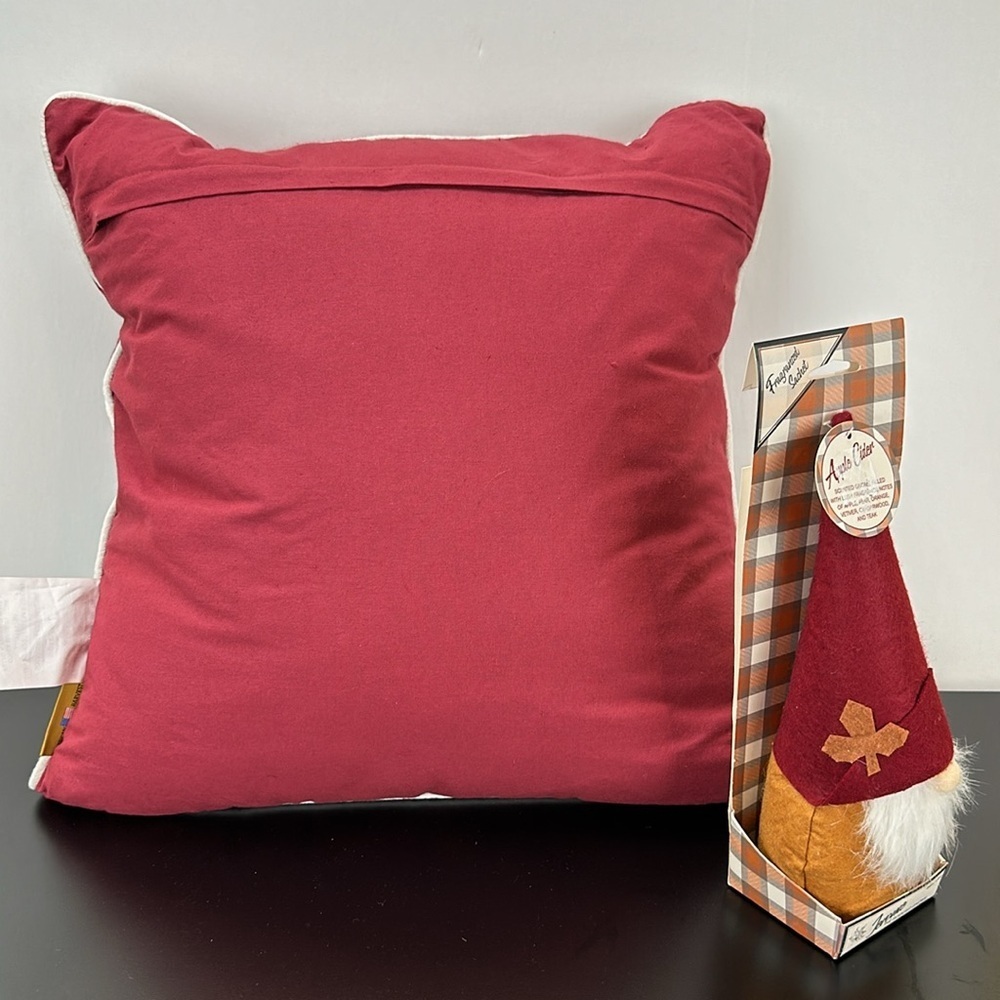Gnome Pumpkin Fall Pillow and Apple Cider Scented‎ Gnome decoration - Picture 2 of 12
